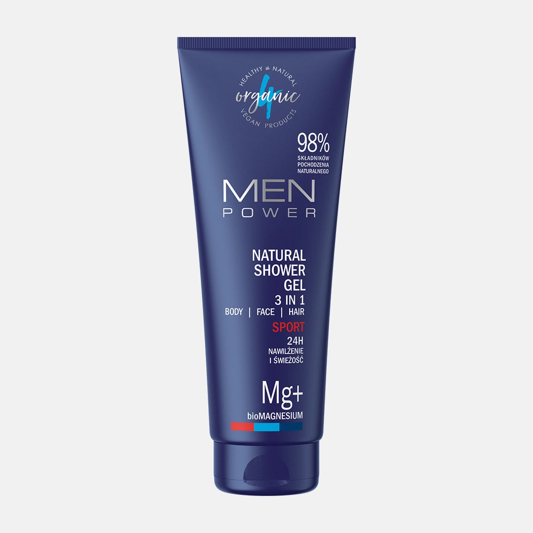 Natural shower gel 3 in 1 MEN POWER Sport 250ml